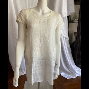 - CP Shades Linen/Cotton White Elodie Tunic Dress